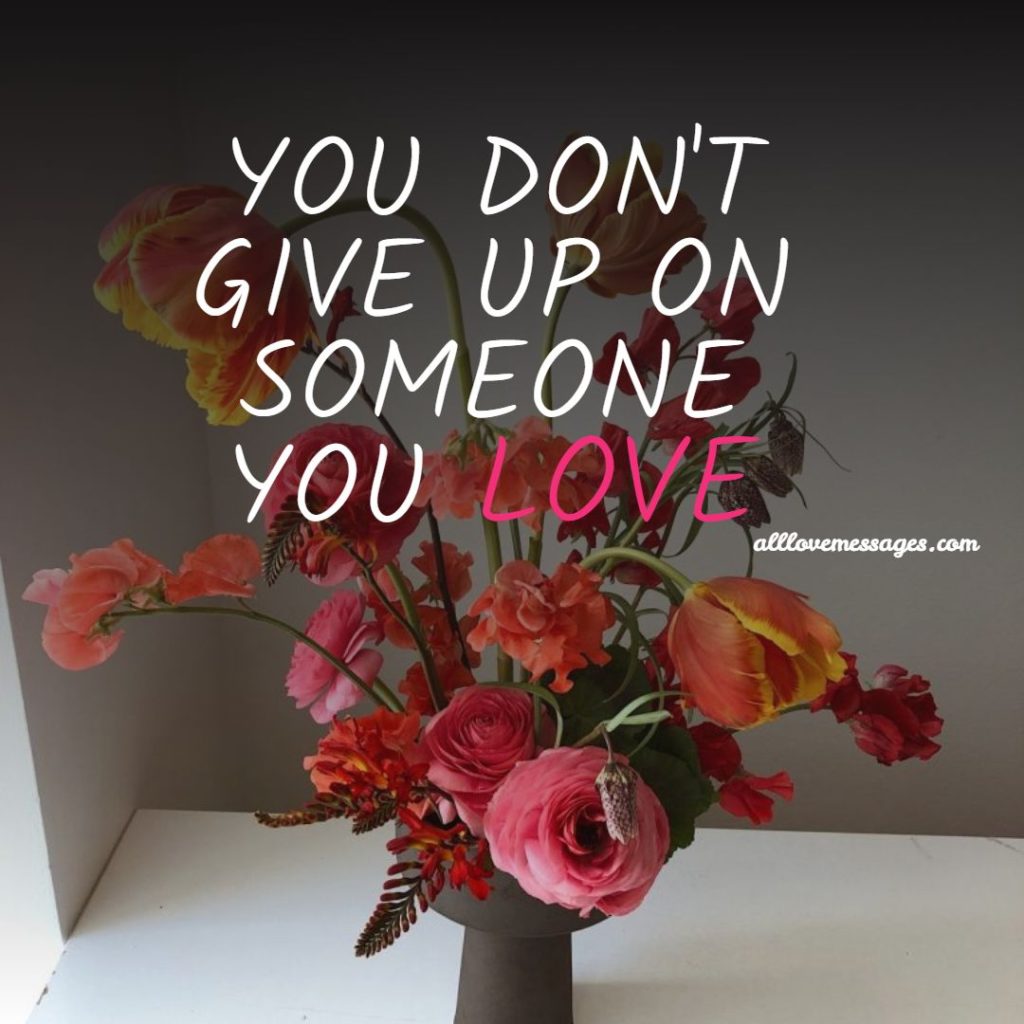 67 Don't Give Up On Love Quotes - All Love Messages